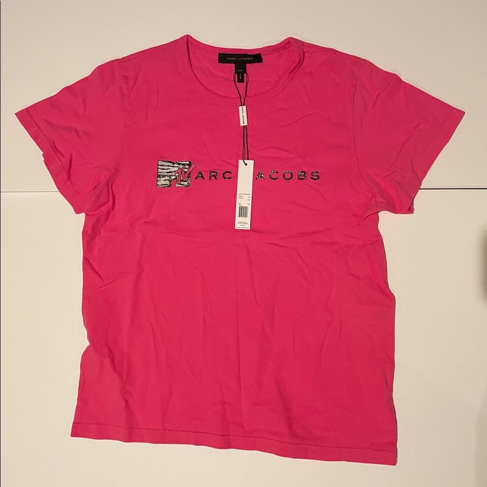 Marc Jacobs - MTV Pink Print Shirt Women’s Medium Brand New with Tags